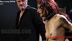 redhead milf's natural tits caned screaming wildly