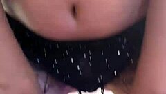 latina dances sexy in see-through lingerie and shorts