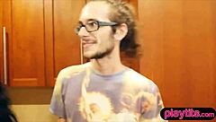 Natural big tits teen 18+ bounces wildly party fuck frenzy