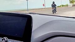 Stranger Fingers Wet Pussy to Beach Car Orgasm