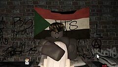 blonde slut deepthroats cock in roblox condo passionately