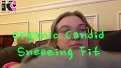 bold hidden cam catches organic sneezing fit in candid fetish moment