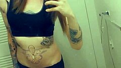 hot tranny gropes her throbbing clitty in satin