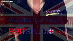 hot british nerd engineer strokes huge cock over uniform