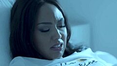 young woman catches older guy masturbating and rides him to explosive orgasm