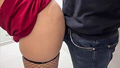 tall curvy secretary office bathroom sex ends creamy creampie doggystyle