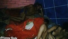 brazilian chubby latina sucks big cock next to auntie