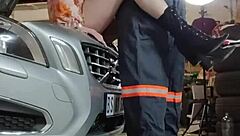 Bella James' Tight Pussy Ripped By Mechanic In Car!