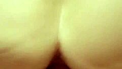 slamming my girlfriend's tight pussy with monster cock creampie