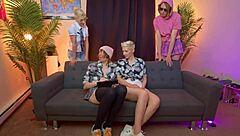 Girlfriends Boldly Make Slaves Cum Hard