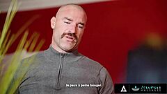 nuru threesome with hot milf boss and sexy intern