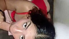 Red Dress Stepmom Gives Epic Morning Blowjob Spanish Sub