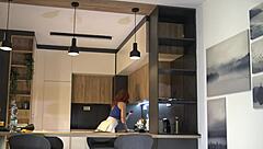 redhead wife shows miniskirt pink panties off