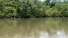 flashing my tiny shorts fishing exhibitionist style