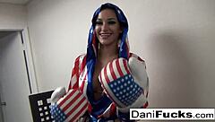 Watch sexy brunette Dani's tight wet pussy tits masturbation solo!