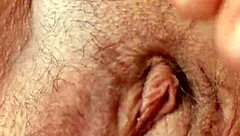 Mature milf closeup pussy fingering masturbation with dirty talk orgasm
