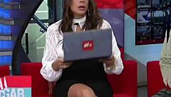 paola rojas' teasing upskirt skirt lift reveal!