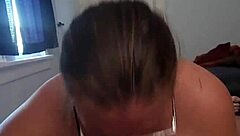 Amateur Wife Gulps Down Huge Jizz Load!