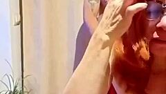 I couldn't resist my sexy teacher's short red dress pussy flash and fucked her wildly