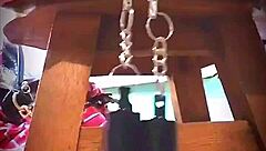 watch these huge pink pussy lips stretch and dangle with weights