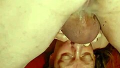 Redhead gags on deepthroat face fuck after heavy drinking