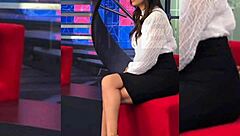 paola rojas' teasing upskirt skirt lift reveal!