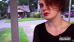 short redhead marla deepthroats and swallows massive cumshot