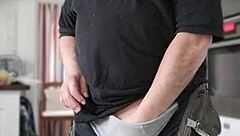 old man chris rips clothes off strippin with dirty talk