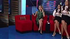 paola rojas' teasing upskirt skirt lift reveal!