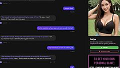 Ai slut strips in poker then submits to oral sex