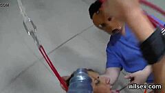 nasty slut dragged to anal madhouse for brutal ass pounding pain