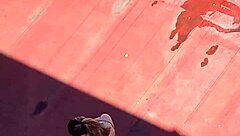 Argentinian neighbors sunbathing bikinis spied on terrace!