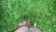 first time masturbating outdoors in the forest feels so naughty and freeing