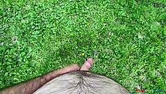 first time masturbating outdoors in the forest feels so naughty and freeing