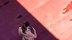 Argentinian neighbors sunbathing bikinis spied on terrace!