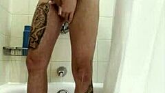 that steamy bath grope leads right into her slick handjob finish