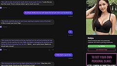 Ai slut strips in poker then submits to oral sex