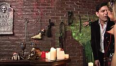 Horror Shop Spit Roasts Shaved Pussy Heels