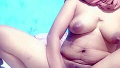 Indonesian hijab girl big pussy dildo masturbation orgasm