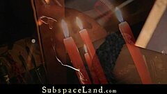 Pussy Vibes Deep Fucked as Bound Brunette Struggles Through Rough BDSM Punishment