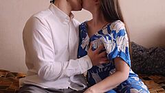 amateur couple's sensual nipple sucking romantic wet pussy missionary