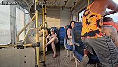 heart pounds as married brunette flirts black stranger bus fuck