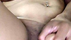 Skinny ebony buys huge dildo to ride endlessly