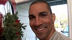 Tattooed stud pounds my brunette shaved pussy deep