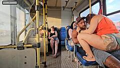heart pounds as married brunette flirts black stranger bus fuck