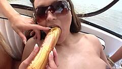 toys on boat deck three women wild playtime