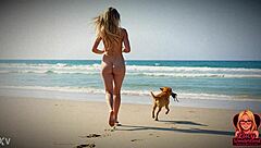 lucy enjoys her naked beach day enf story