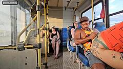 heart pounds as married brunette flirts black stranger bus fuck
