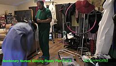 imagine nonbinary doctors humiliating doctor tampa with cum extraction in latex gloves