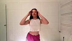 mysterious college tease flashes panties under miniskirt